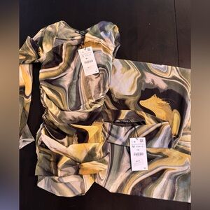 Zara Tulle Marble Print Coords